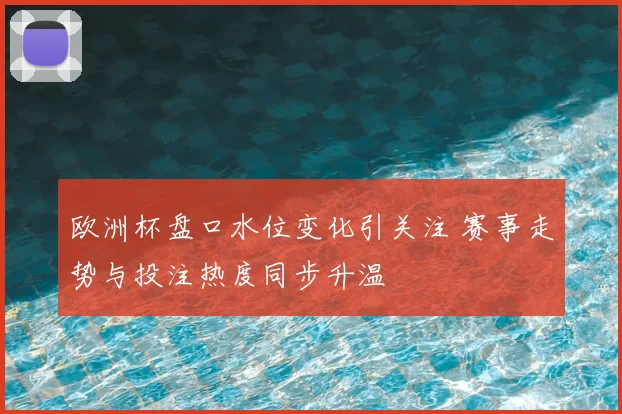 欧洲杯盘口水位变化引关注 赛事走势与投注热度同步升温